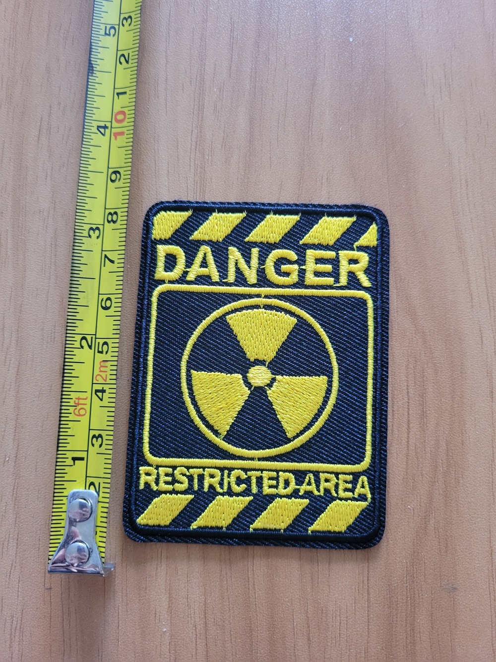 🎃BUY 2 GET 1 FREE🎃Radiation Hazard 'Danger Restricted Area' Embroidered Patch